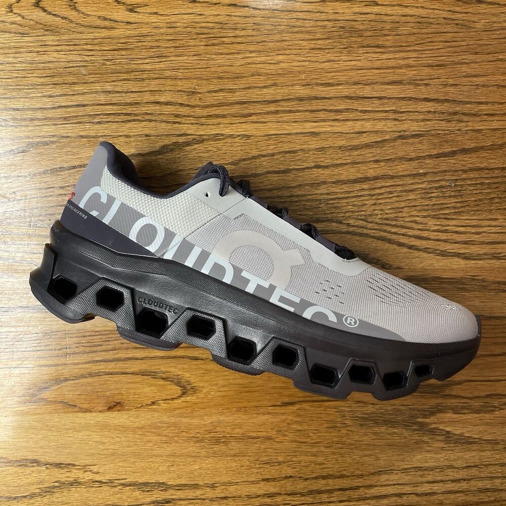 On Cloudmonster Glacier Black Gray Running  Shoes Sneaker Men’s Size 12 13 NEW